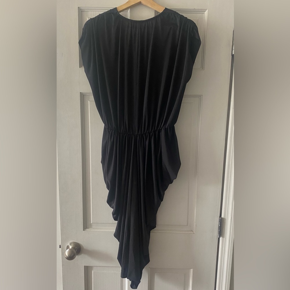 Vintage V Neck Black Dress - Picture 3 of 5